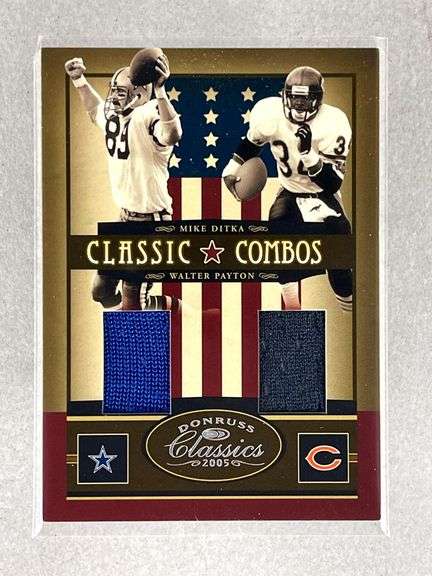 2005 Donruss Classics Combo Jersey Mike Ditka and Walter Payton 72/75
