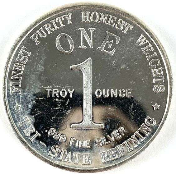 Vintage 1976 Tri State Refining God Bless America 1 oz .999 Fine Silver Round