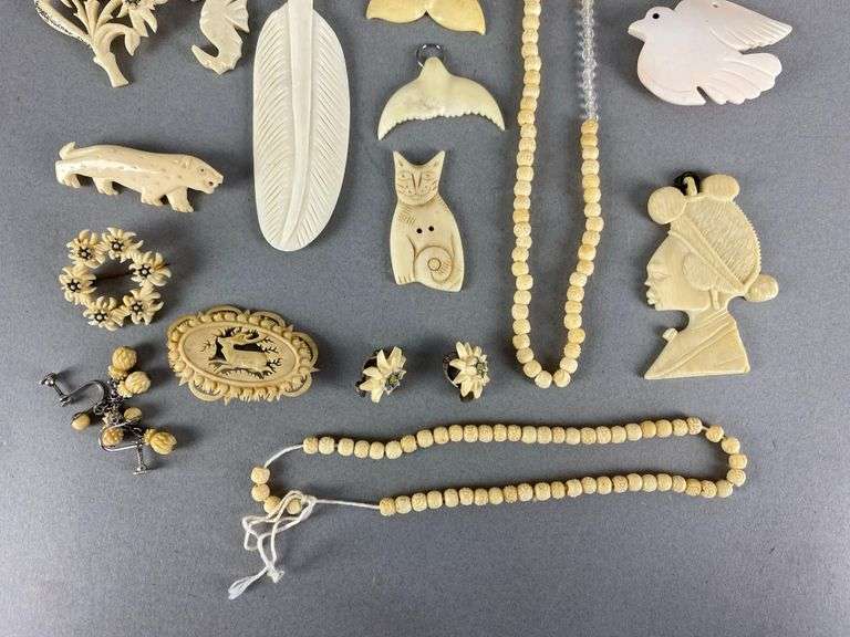 Group of Assorted Bone Jewelry