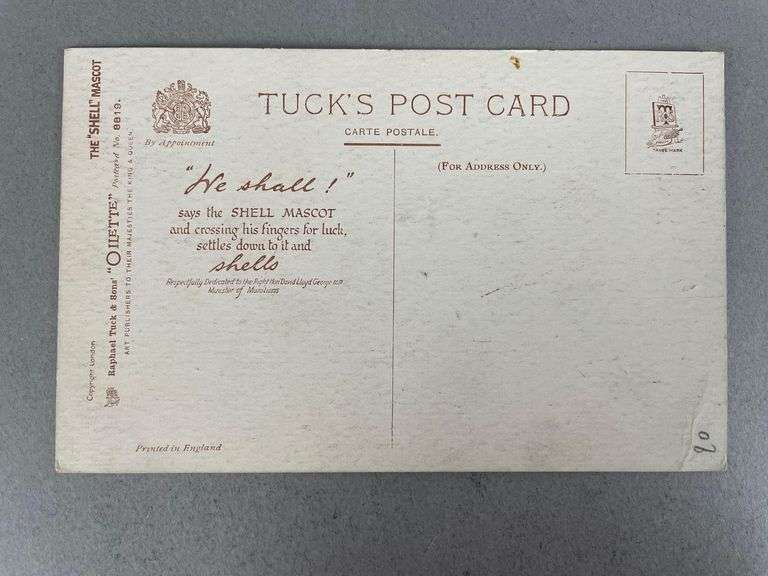 Tuck Louis Wain The Shell Mascot Postcard