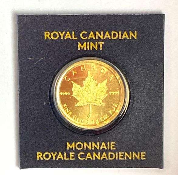 Royal Canadian Mint 1g Maple Leaf .999 Fine Gold Round