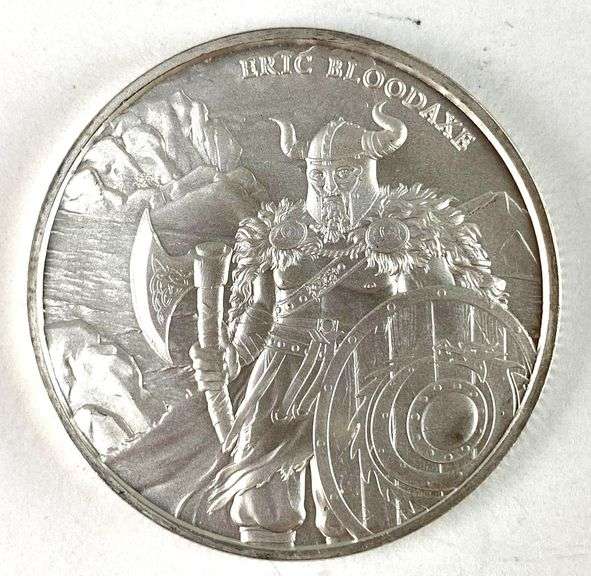Eric Bloodaxe Legendary Warriors 1oz .999 Fine Silver Round