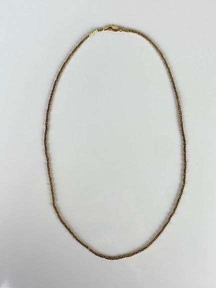 14K Gold Square Byzantine Link Chain Necklace