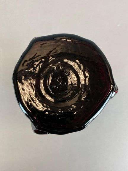 Blenko Amethyst Textured Art Glass Decanter