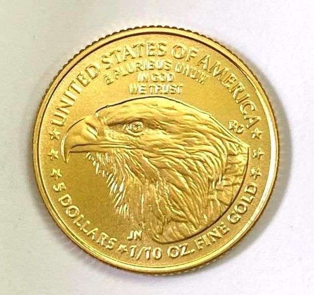 2021 US $5 American Gold Eagle 1/10 Oz Gold Coin