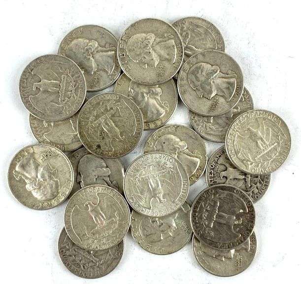 Group of 20 Washington 90% Silver Quarters