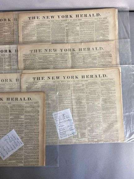 Group of 1871 The New York Herald Newspapers