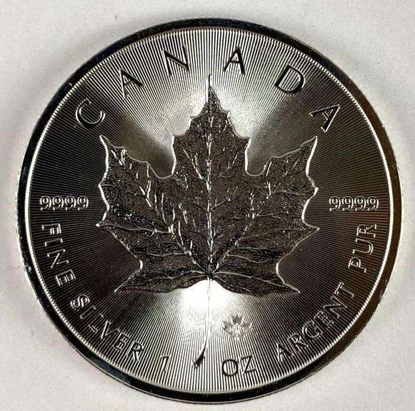 2014 Canada $5 Maple Leaf with Maple Leaf Privy 1 oz .999 Fine Silver Coin