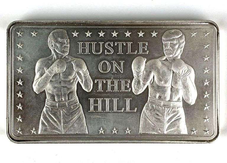 RARE Trump Biden Hustle on the Hill 10 oz .999 Fine Silver Ingot/ Bar
