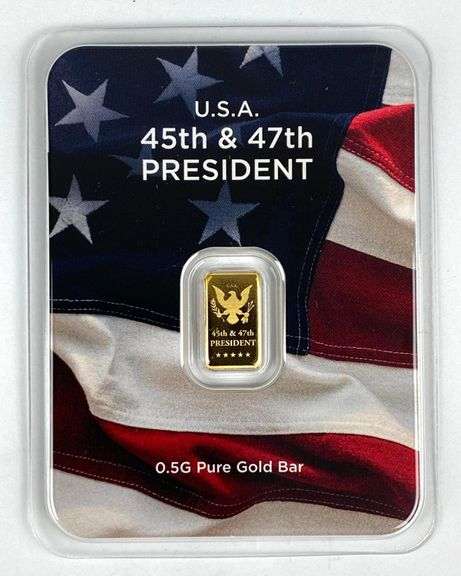 45th/47th President .5 Gram .9999 Fine Gold Bar