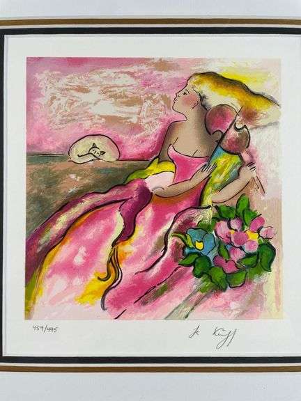 Group of 2 Linda La Kinff Signed Art Prints