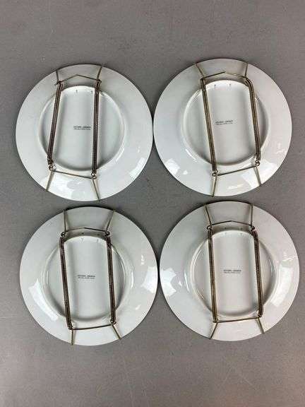 Group of 4 Monika Heller-Cole Risque Women with Cats Porcelain Platea