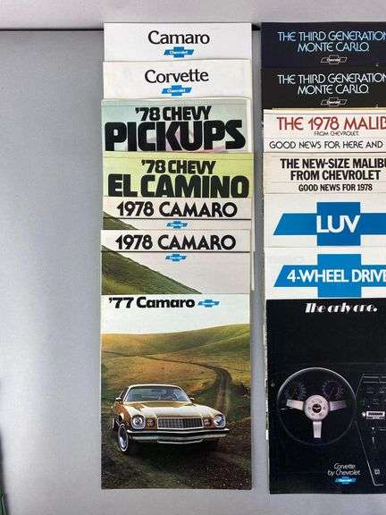 Group of 1970s Chevrolet Dealership Advertising Brochures
