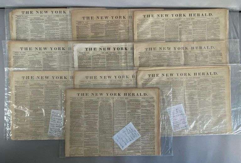 Group of 1871 The New York Herald Newspapers