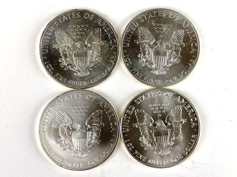 Group of 4 American Silver Eagle