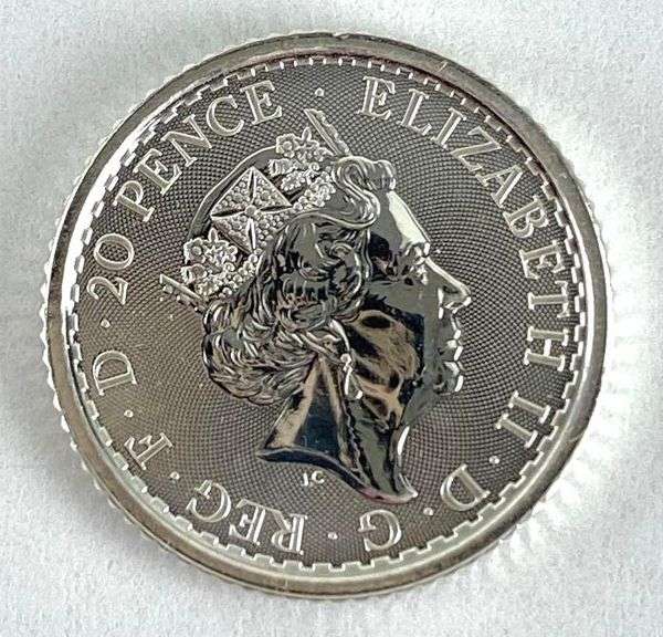 2020 Great Britain 20 Pence Britannia 1/10oz .999 Fine Silver Coin
