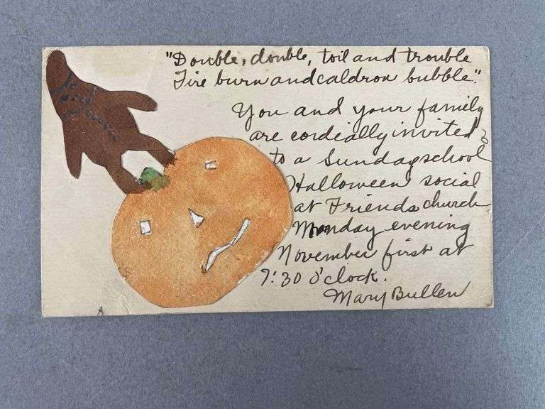 Homemade Halloween Invitation Postcard