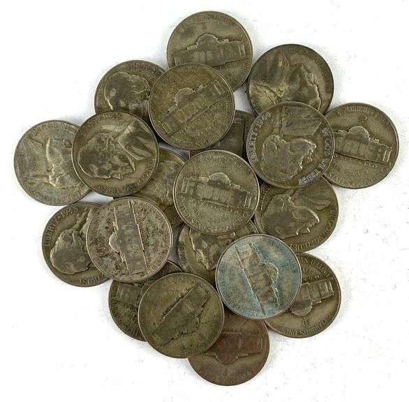 Group of 20 Silver War Nickels