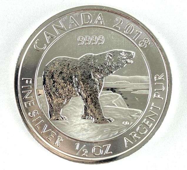 2019 Canada $2 Polar Bear 1/2 oz .999 Fine Silver