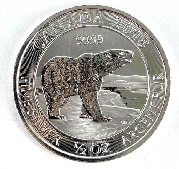 2019 Canada $2 Polar Bear 1/2 oz .999 Fine Silver