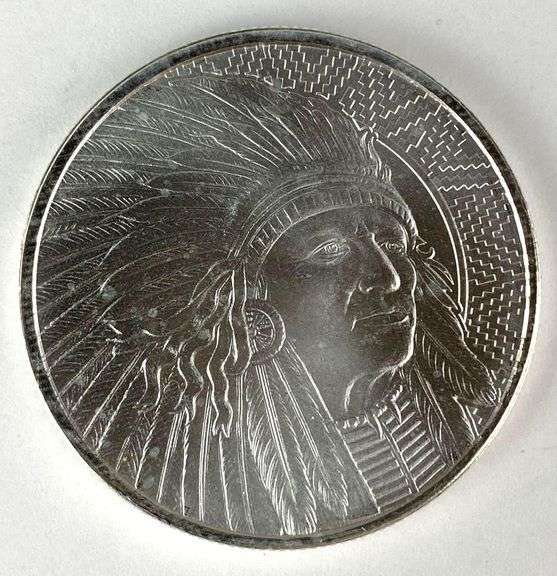 Bullion Works Buffalo Warrior 1 oz .999 Silver Round