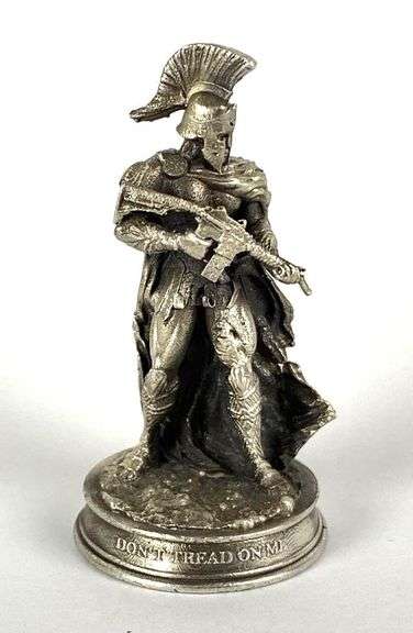 Gold Spartan Dont Tread On Me - Spartan #2 .9 oz .999 Silver Figure