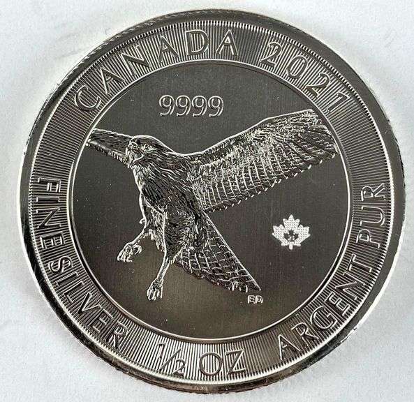 2021 Canada $2 Red-Tail Hawk 1/2 oz .999 Silver Coin