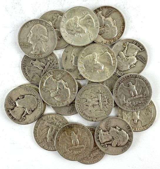 Group of 20 Washington 90% Silver Quarters
