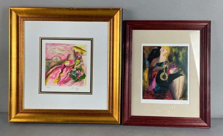 Group of 2 Linda La Kinff Signed Art Prints