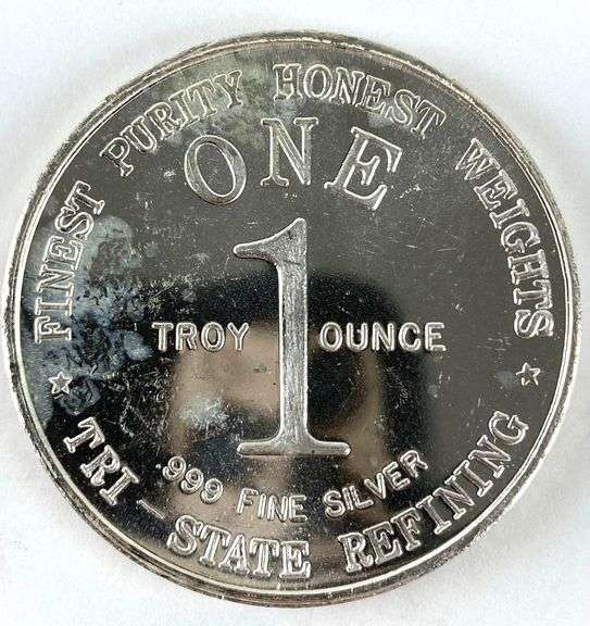 Vintage 1976 Tri State Refining God Bless America 1 oz .999 Fine Silver Round