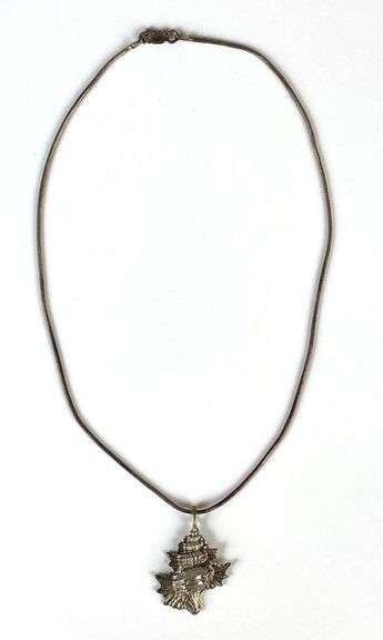 Sterling Silver Shell Pendant on Chain Necklace