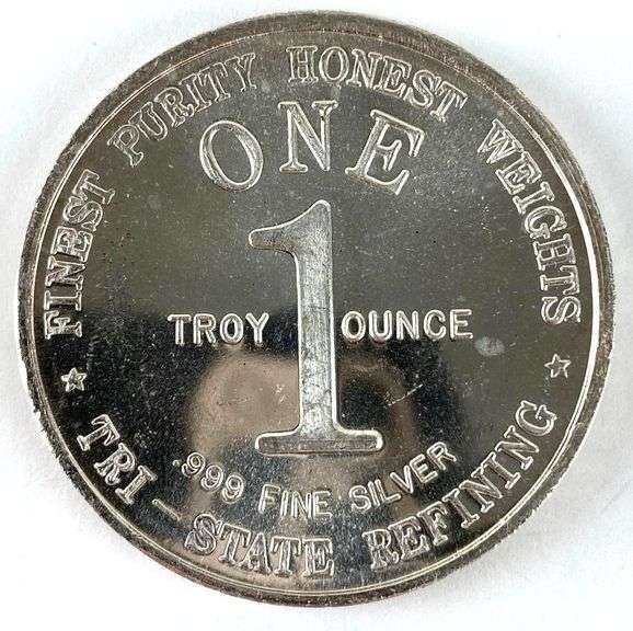 Vintage 1976 Tri State Refining God Bless America 1 oz .999 Fine Silver Round