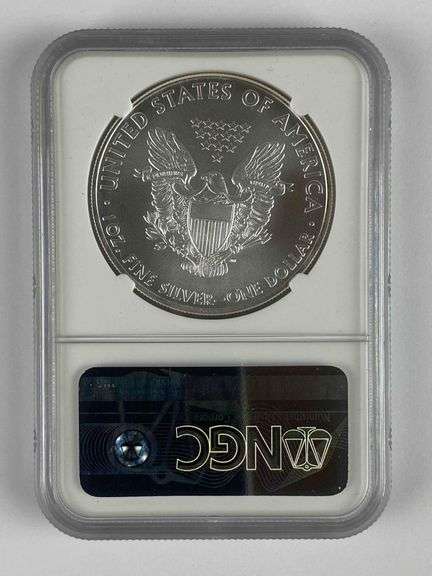 NGC Graded 2009 US $1 Silver Eagle 1oz Fine Silver Dollar MS69