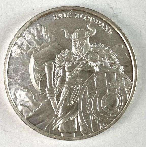 Eric Bloodaxe Legendary Warriors 1oz .999 Fine Silver Round