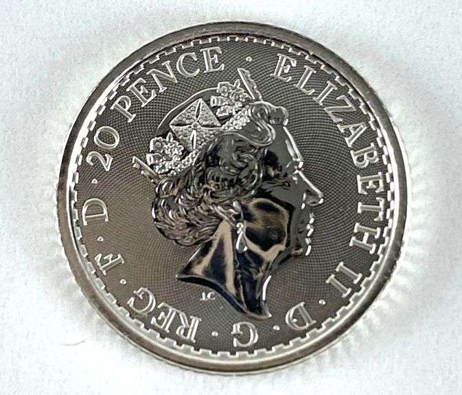 2020 Great Britain 20 Pence Britannia 1/10oz .999 Fine Silver Coin
