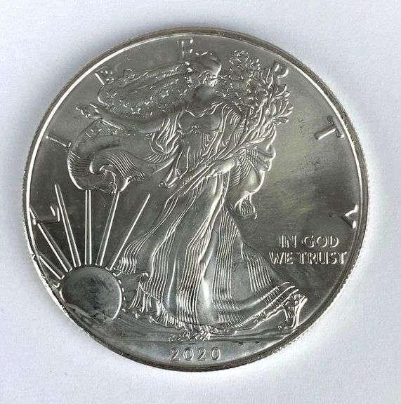 2020 1 Oz .999 Fine Silver Eagle $1 Coin