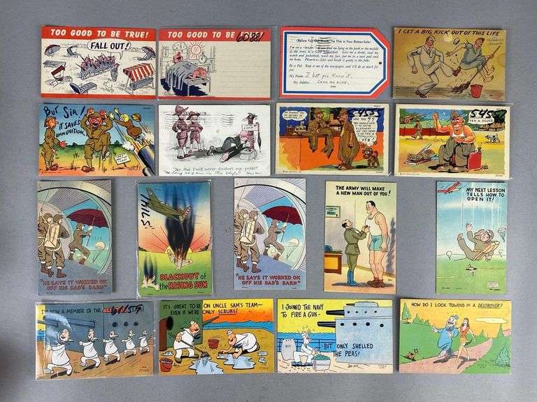 Postcards - 250+ Military Comics and More