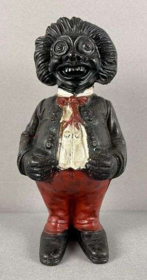 Antique John Harper Golliwog Cast Iron Bank