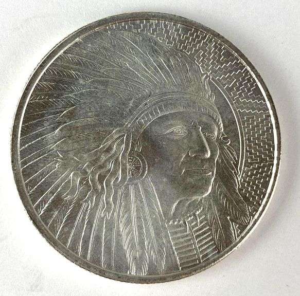 Bullion Works Buffalo Warrior 1 oz .999 Silver Round