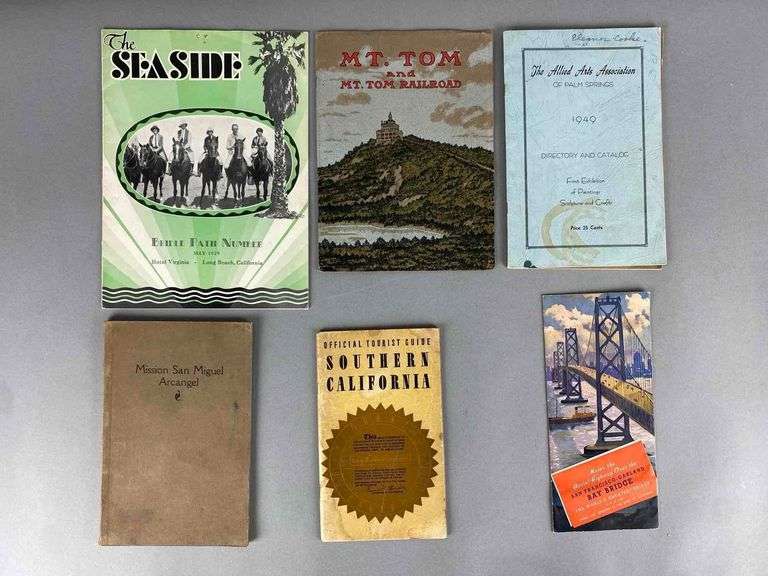Group of 6 California Tourist Brochures