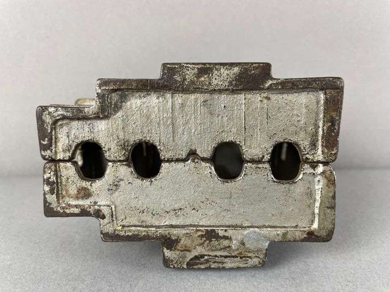 Antique Cast Iron Colonial House Bank