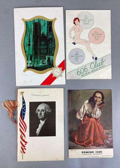 Group of 4 Vintage Menus