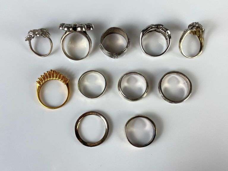 Group of 11 Sterling Silver Rings