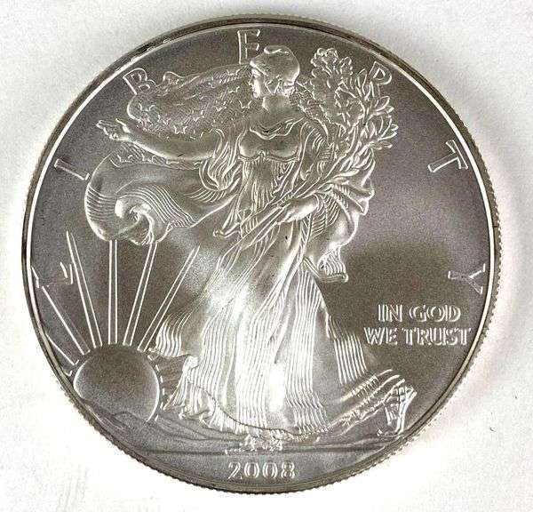 2008 US Mint American Silver Eagle 1 oz .999 Fine Silver