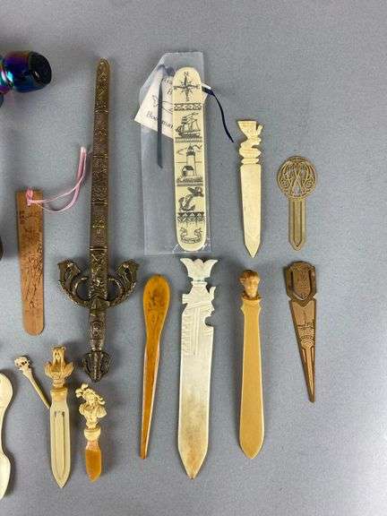 Group of Bone Letter Openers and More