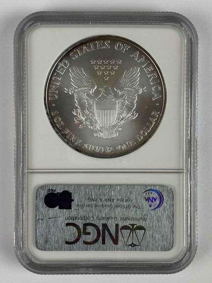 NGC Graded 2006US $1 Silver Eagle 1oz Fine Silver Dollar MS69