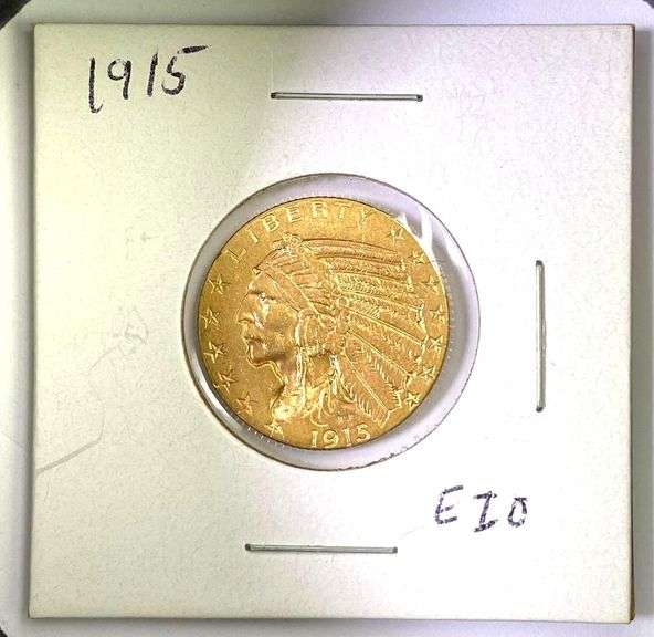 1915 $5 Indian Head Gold Coin