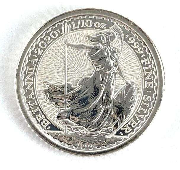 2020 Great Britain 20 Pence Britannia 1/10oz .999 Fine Silver Coin