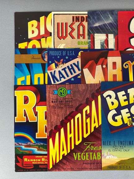 Group of Assorted Advertising Labels
