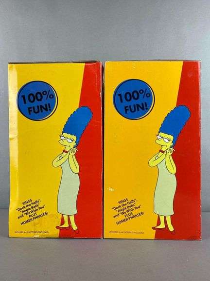 Group of 2 Talking And Dancing Homer Simpson Santas